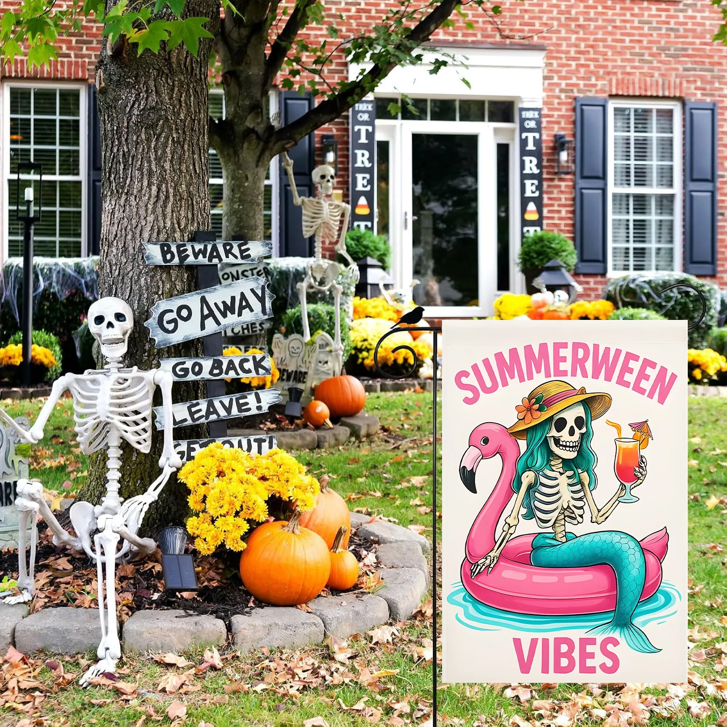 Halloween Summerween VIBES Garden Flag Sided Yard Outdoor Farmhouse Lawn Porch…