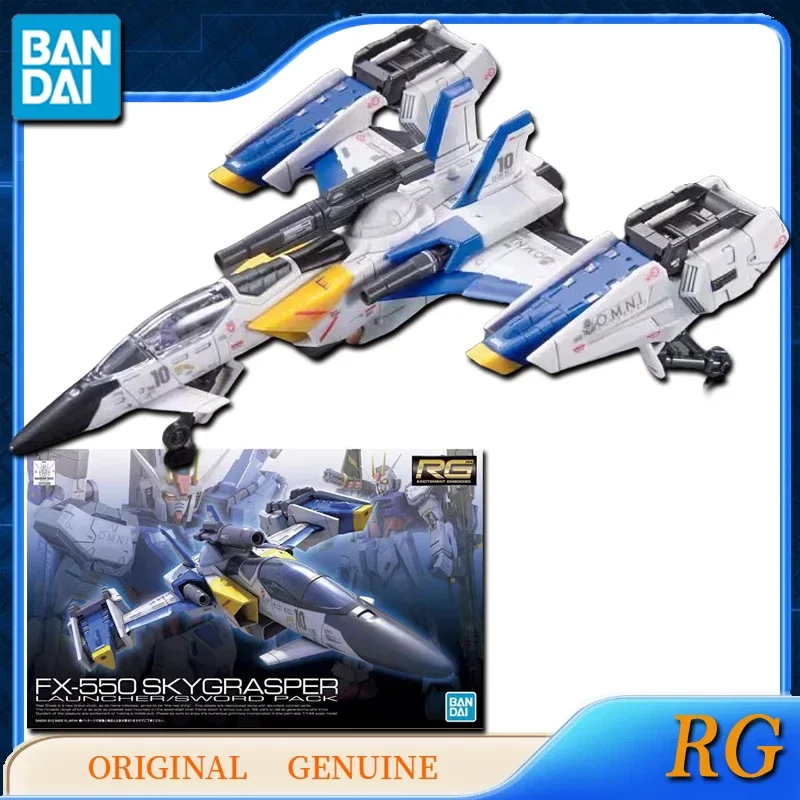 

Bandai Original RG GUNDAM FX-550 SKYGRASPER LAUNCHER/SWORD PACK Action Figures Toys for Kids Gift Collectible Model Ornaments