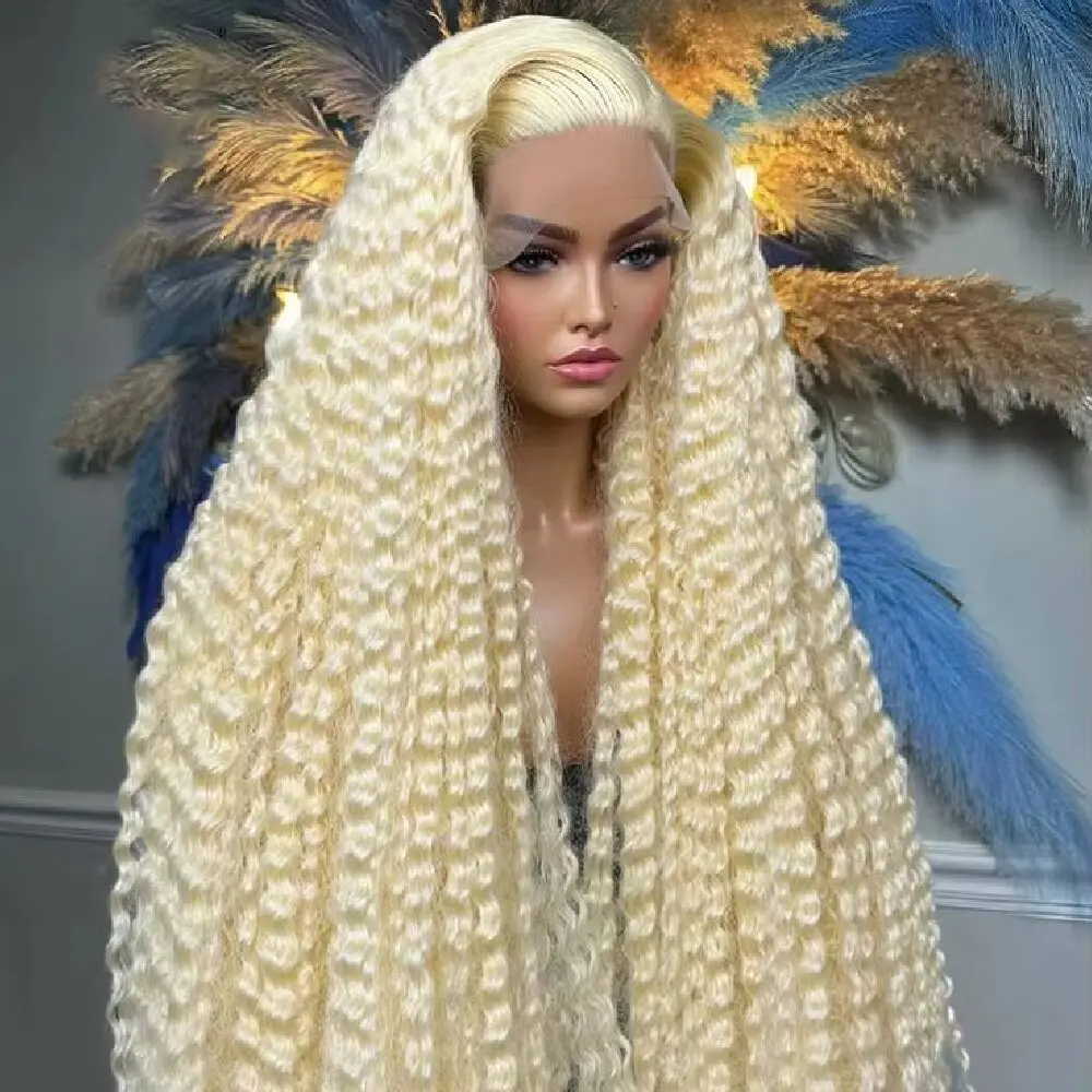 

613 Blonde HD Lace Front Human Hair Wig Deep Wave 13x4 HD Color Transparent Lace Frontal 200% Density human hair Wig