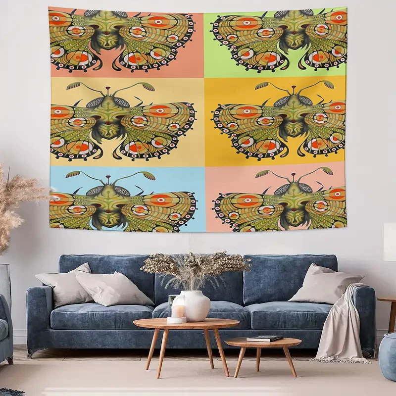 البوهيمي نسيج الجدار الشنق ديكور الغرفة الجمالية طبيعة المشهد جدارية الغابات خلفية المنسوجات المنزلية خمر جدار الفن غرفة نوم #4