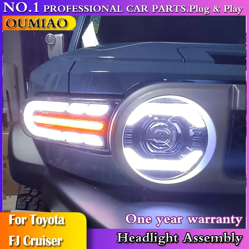 07-20 New In For Toyota FJ Cruiser Headlight Day Light LED Cruiser Headlights Signal Blinker FJ Cruiser With Dynamic Turning