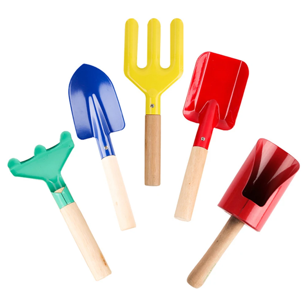 

5pcs Garden Tools Group Lightweight Gardening Tool For Kids Outdoor Toys Shovel Set Gardening Yard Play Gift