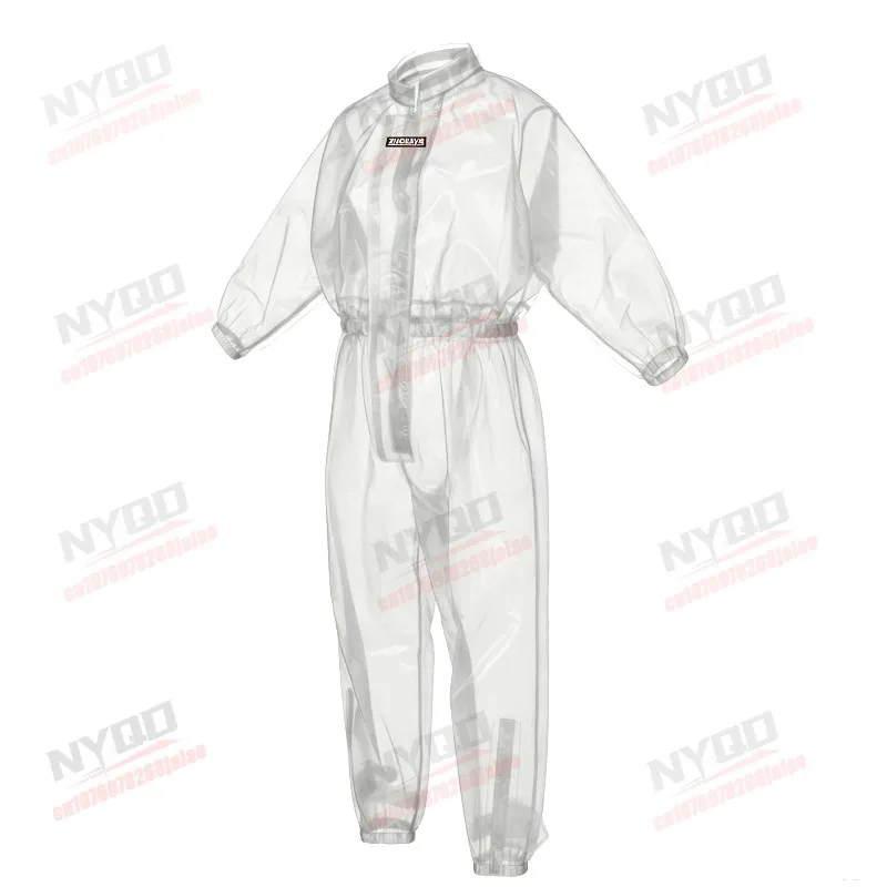 ZUOLOYA Motorcycle Racing Raincoat Transparent Soft Waterproof Dustproof Mens and Women's Integrated Zipper Lightweight Raincoat - view 5