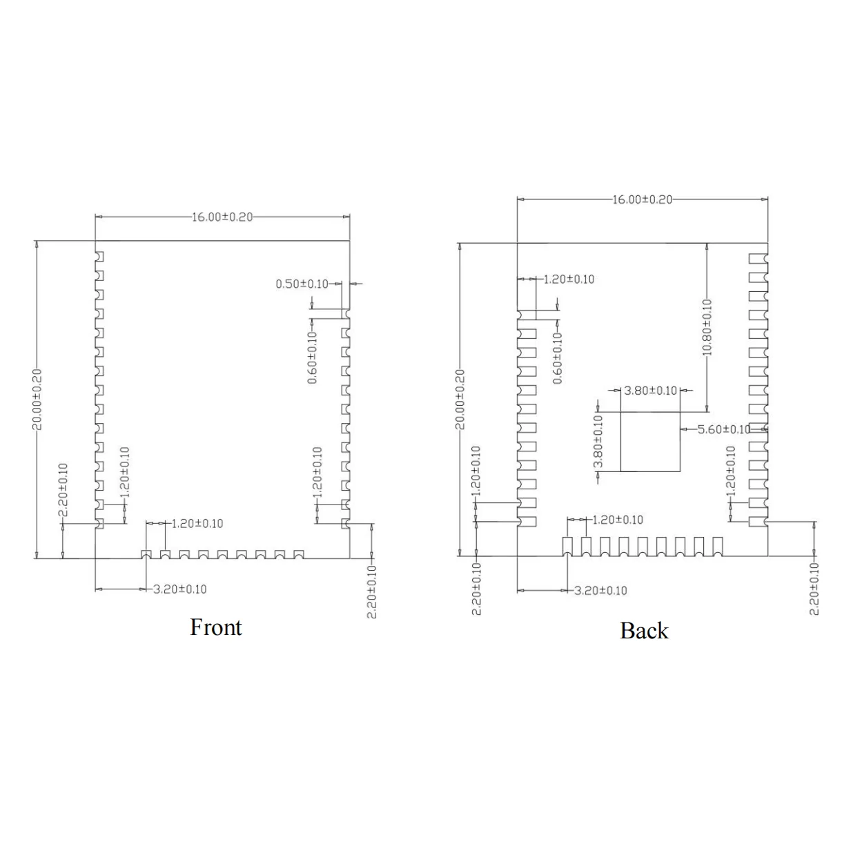 Ai-M62-M01L Low-Power-Wi-Fi6 ble 5,3 Combo-Modul