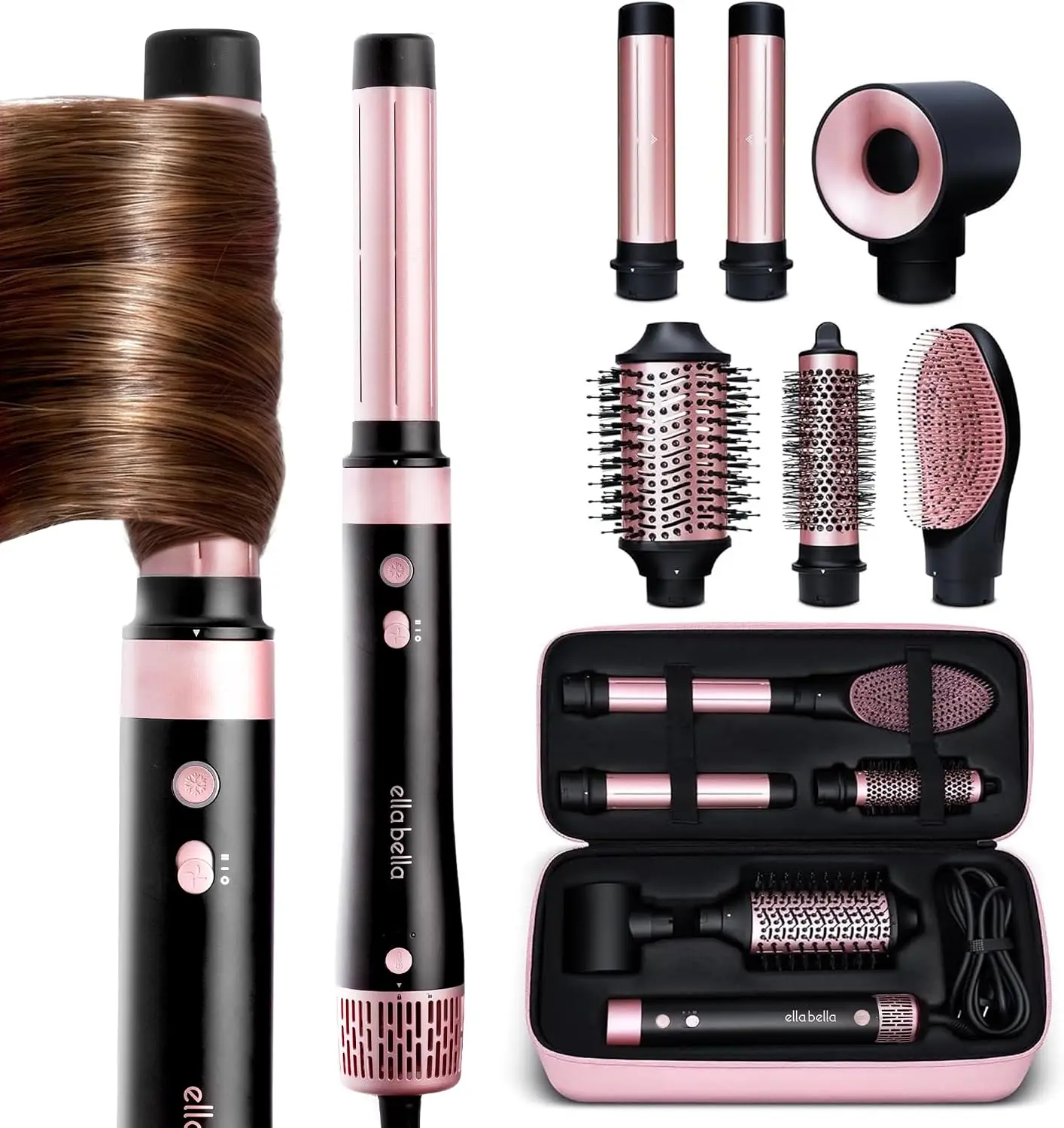 Professional 6-in-1 Hot Air Styler and Straightener, Fast-Drying