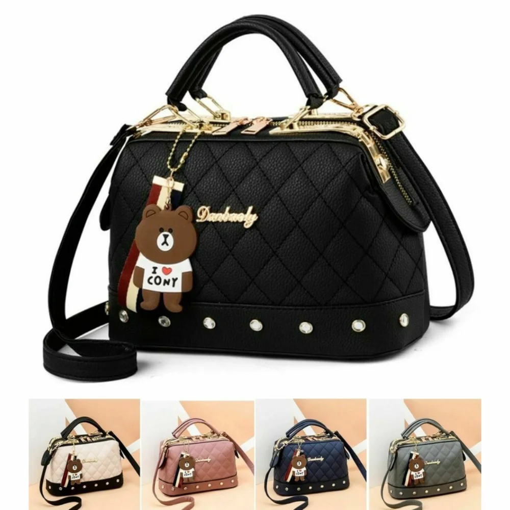 2023 New Fashion Women 3-In-1 Messenger Bag Set Luxury Chain Shoulder Crossbody Bags Diamond Lattice Purses and Handbag