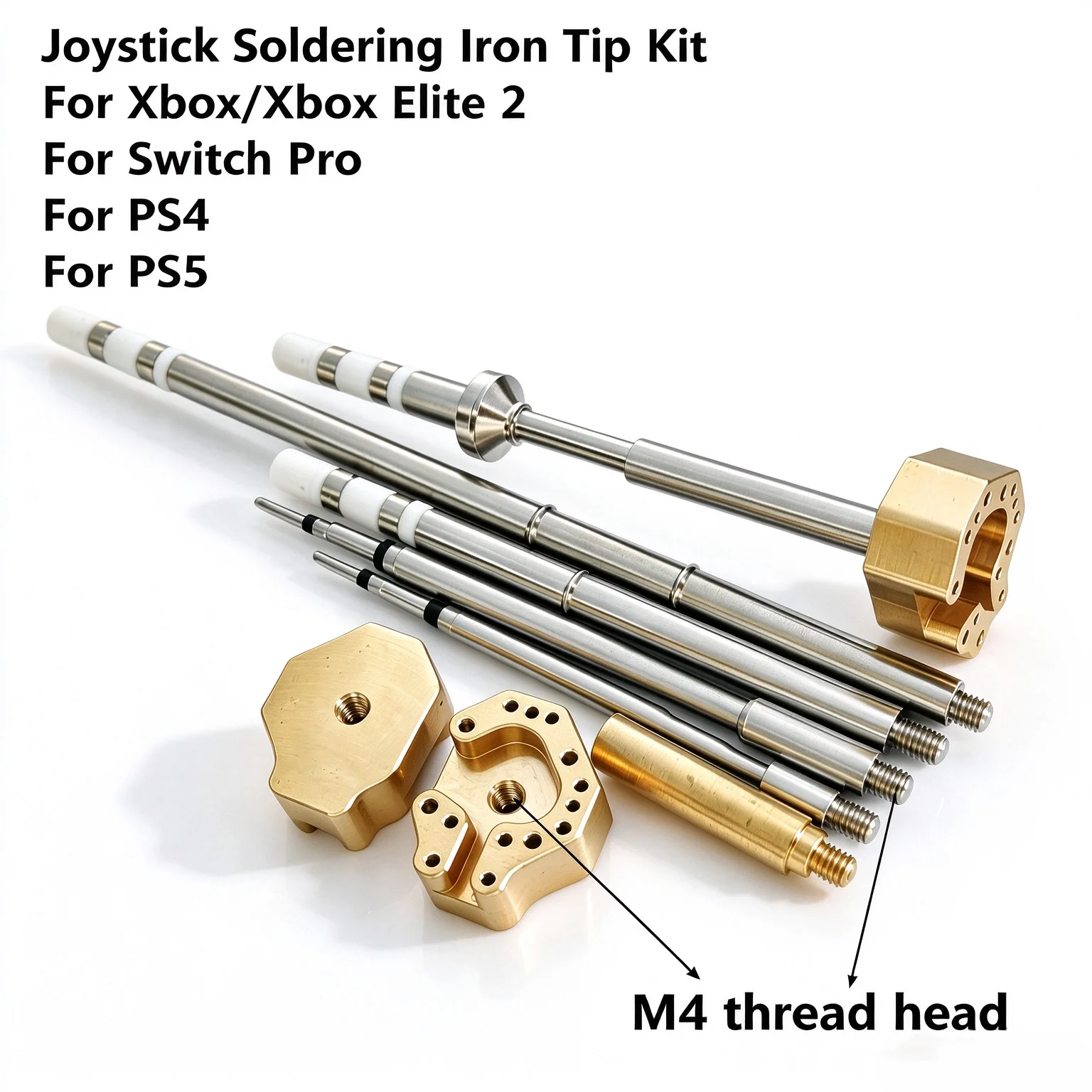 Joystick Repair Electronic Disassembly Tool, with C245/TS100/T12/T65/C210 Soldering Iron Tip for Xbox PS4 PS5 Switch Pro