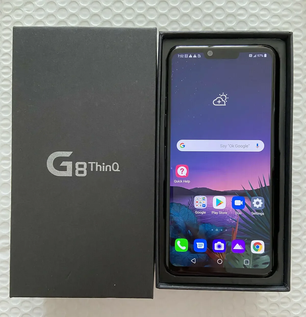 هاتف LG G8 ThinQ الخلوي 6G RAM 128GB ROM Dual Qualcomm 855 Mobile 6.1 بوصة شاشة كاملة غير مقفلة هاتف ذكي أصلي سريع الشحن NFC