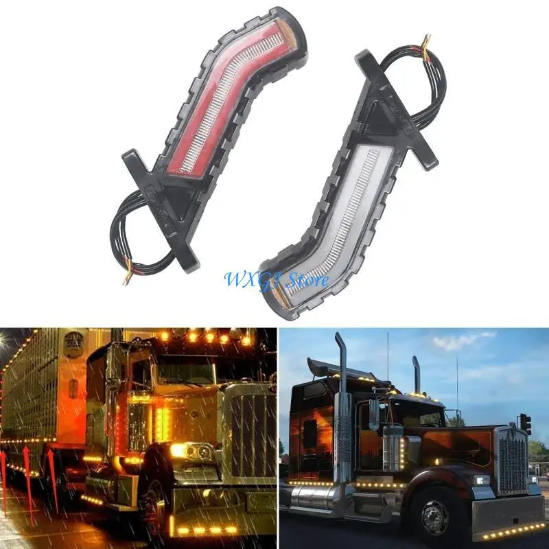 

37JE 2Pcs LED Clearence Light Front Rear Side Marker Indicators Light for Truck for Cars Trailer Caravans Boat, Taillight