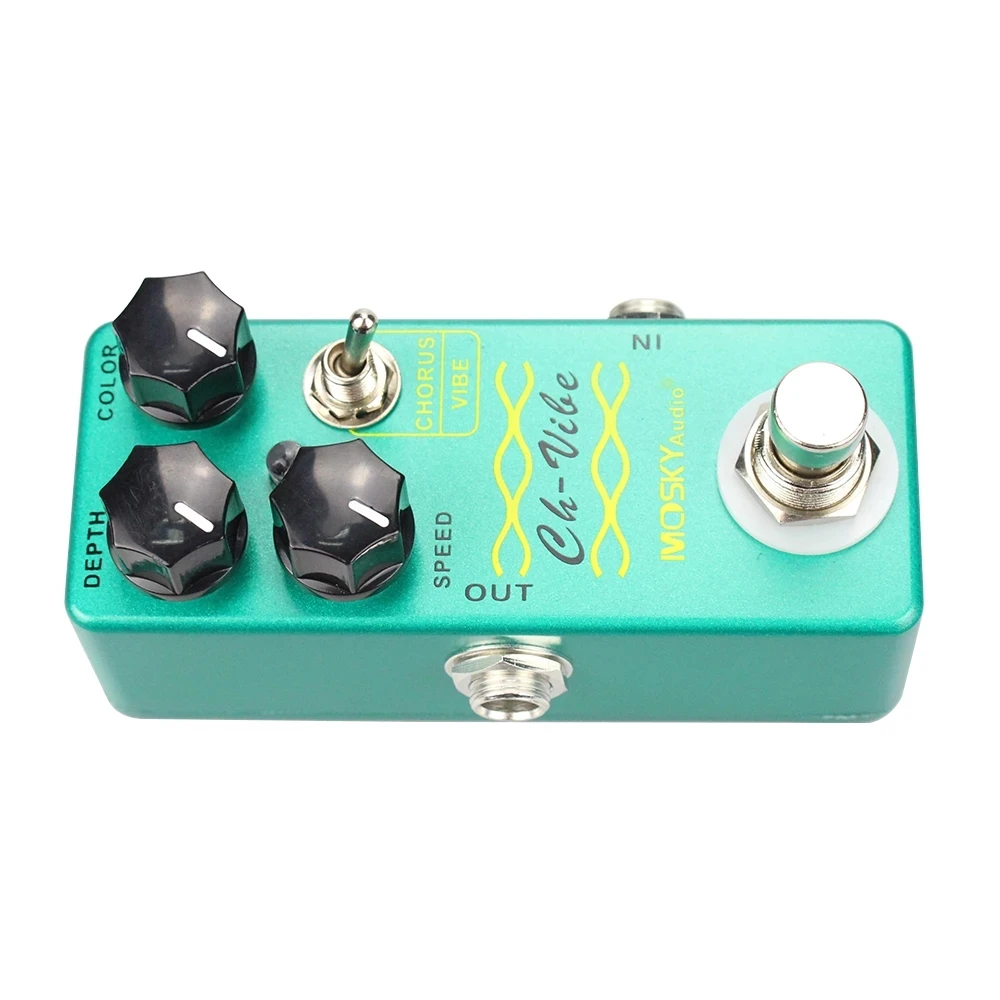 Mosky CH-VIBE Chorus Pedal Tremolo Electric Guitar Effect Pedal Vintage Vibe Effect Vibrato Guitar Pedal True Bypass