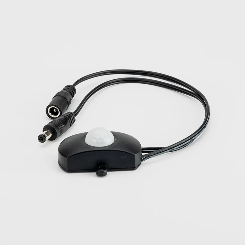 

LED Strip Sensor Controller Black Infrared Motion Switch Wardrobe Light Auto On Off Delay DC Connector Safe Durable ABS Copper