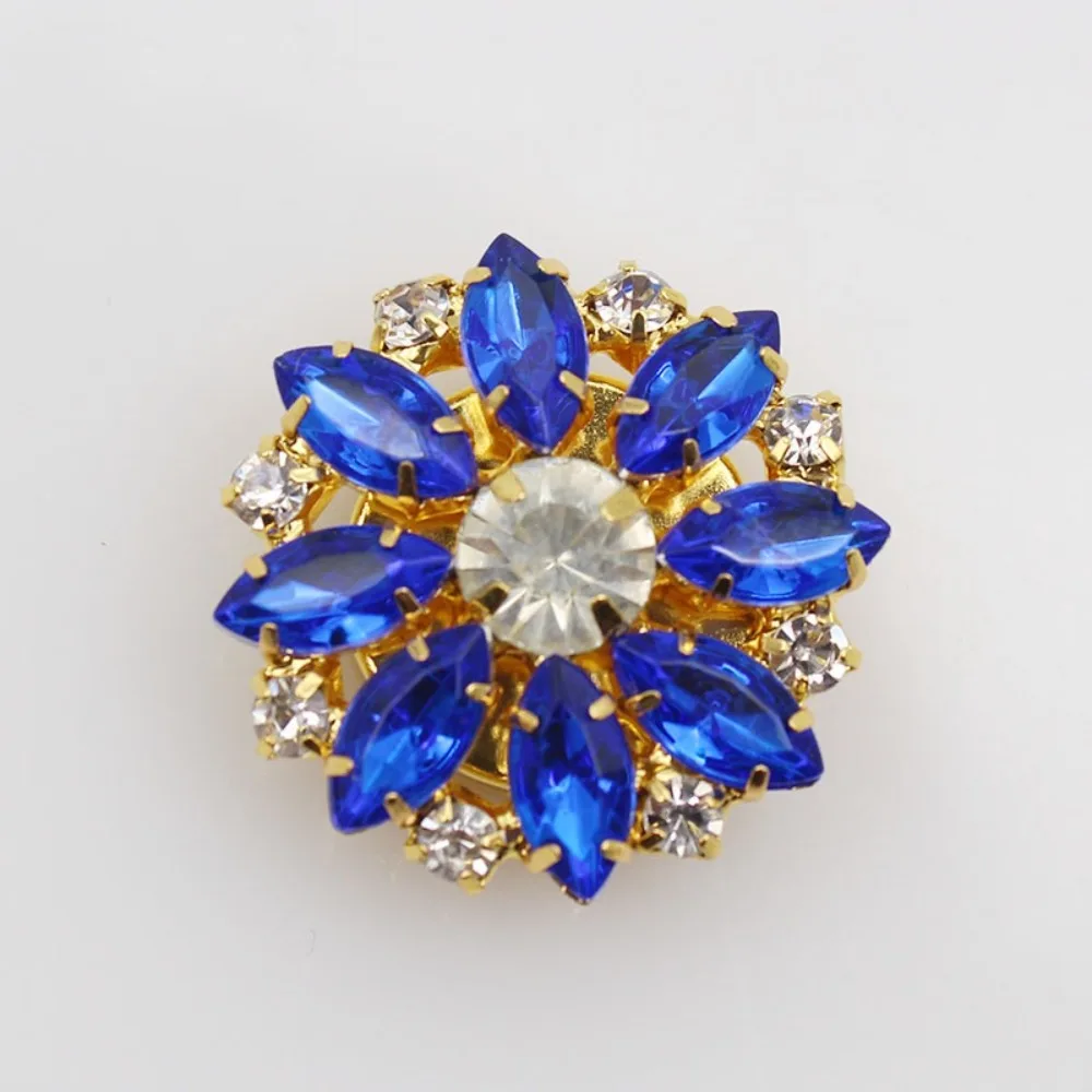 حجر الراين حجر الراين غطاء أزرار DIY الملحقات سبيكة أزرار يغطي مجموعة قميص زر مربع لتزيين فستان القميص