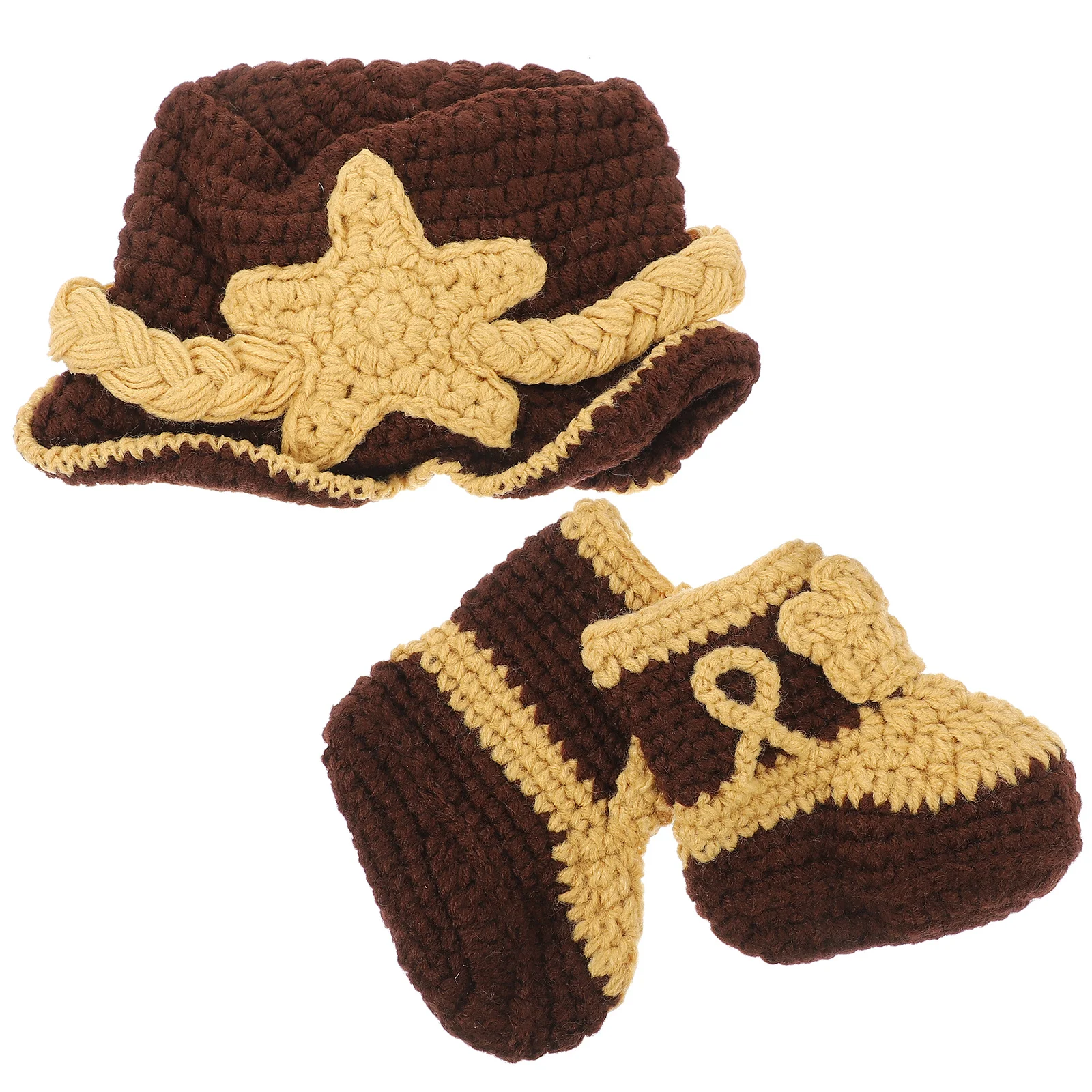 Conjunto de fantasia de tricô artesanal, 2 peças, elástico, adereços para fotos de recém-nascidos, roupas para fotografia de bebê, fantasia para recém-nascidos