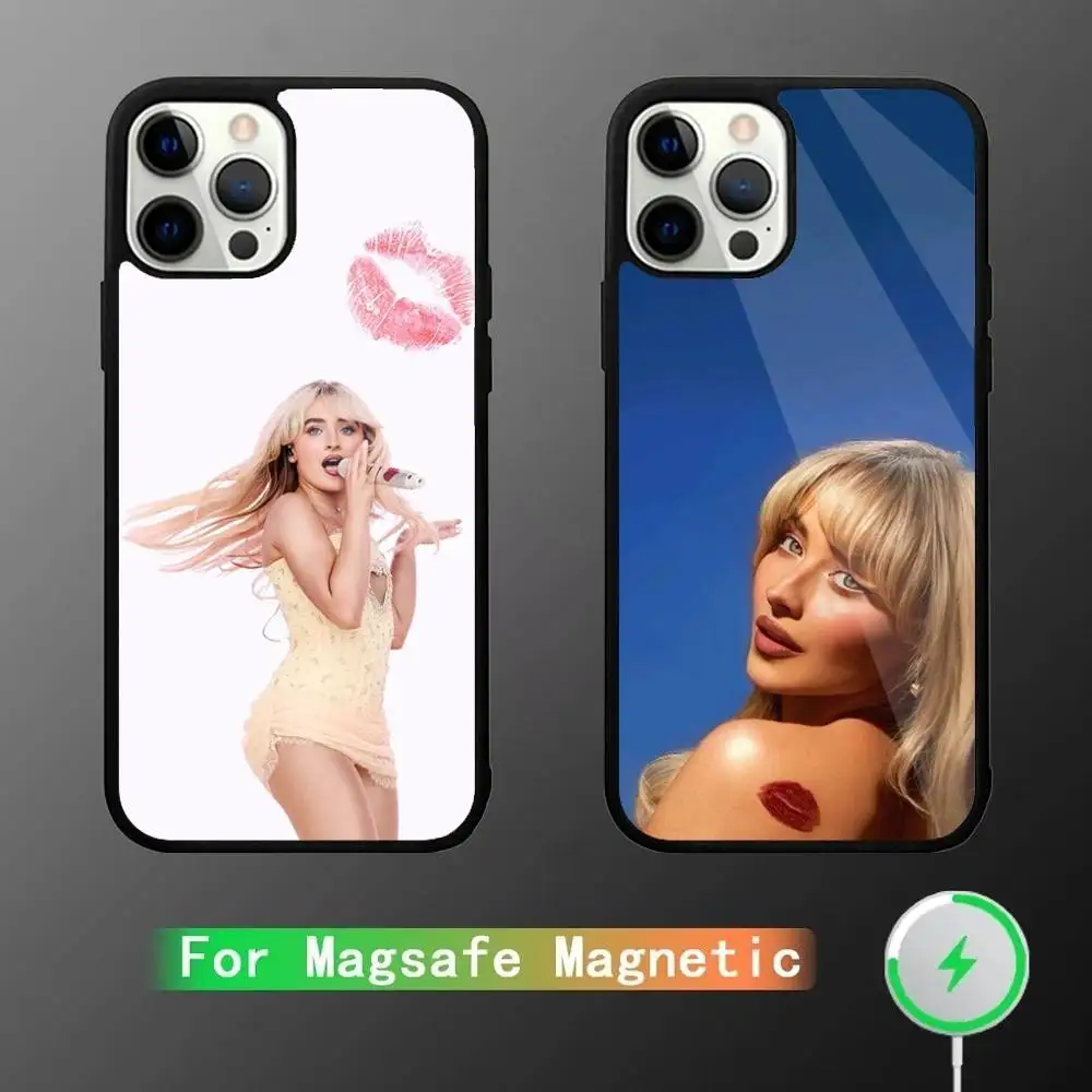 

Singer S-Sabrina Carpenter Phone Case For iPhone 17,16,15,14,13,12,11,Pro,Max,Plus,Mini,SE4,Magnetic Magsafe Wireless Charging