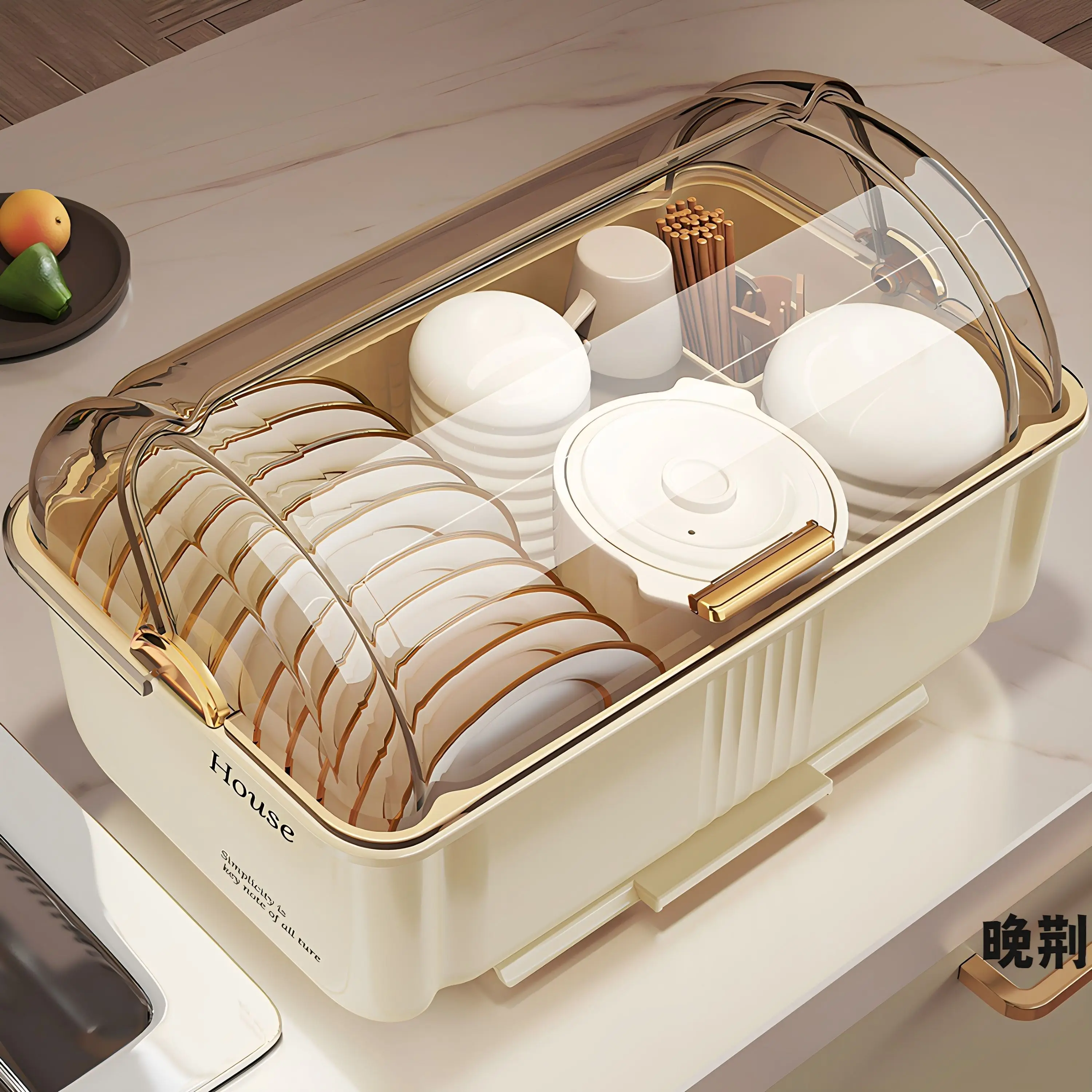 luxury-kitchen-bowl-rack-dish-drainer-storage-cabinet-multi-function-covered-water-drainage-shelf-dishware-organizer-box
