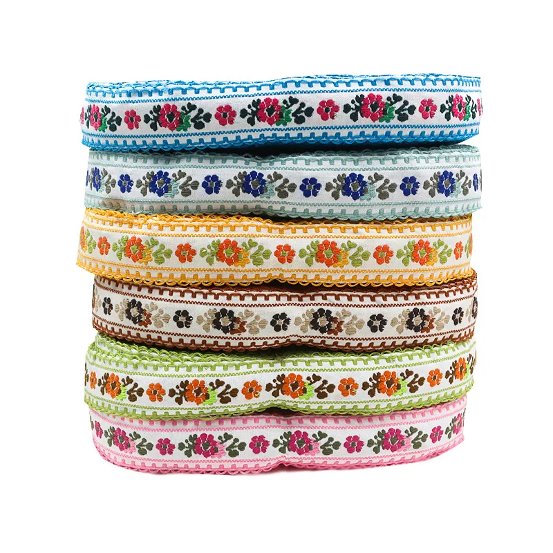 3 Yards 35MM 1.38 Inch Width Pastoral Style Small Flower Handmade Embroidery Ribbon Lace