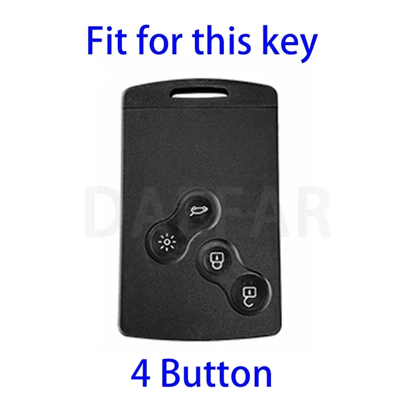 4 Buttons For Renault Duster Captur Clio Logan Megane 1 2 3 Koleos Scenic TPU Car Key Case Cover Cover Keys Keychain Accessories