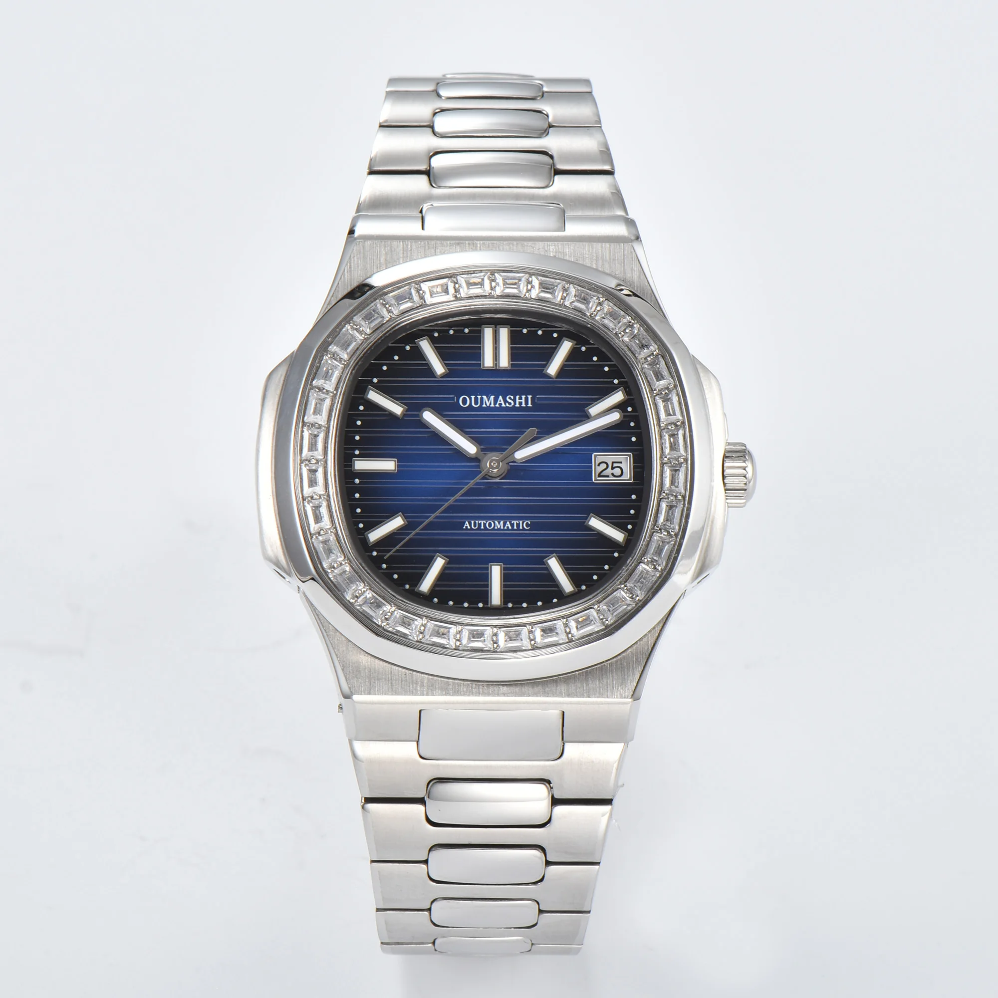 ساعة رجالية NH35A ساعة زجاج الياقوت NH35 حركة أوتوماتيكية ساعة ميكانيكية 10Bar مقاومة للماء ساعة فاخرة