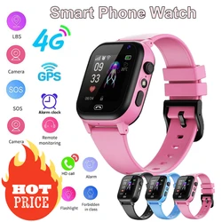 Kids 4G Smart Watch SOS GPS Location Sim Card Video Call Phone Watch Camera Location Tracker Waterproof Smartwatch Girls Present