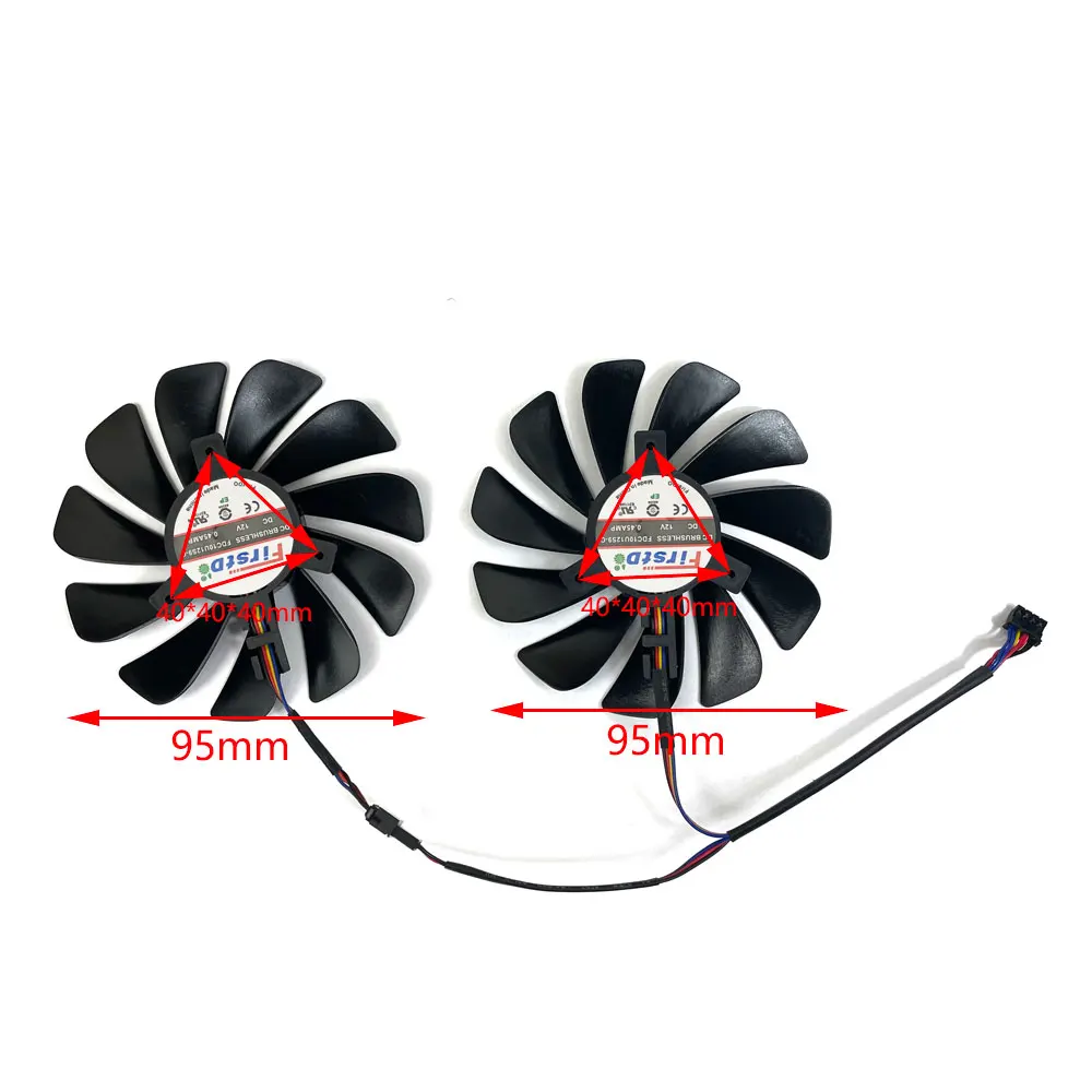 Ventilador 95mm 4pin fdc10u12s9-c rx 5700 gpu para soyo amd radeon rx5700 8g gddr6