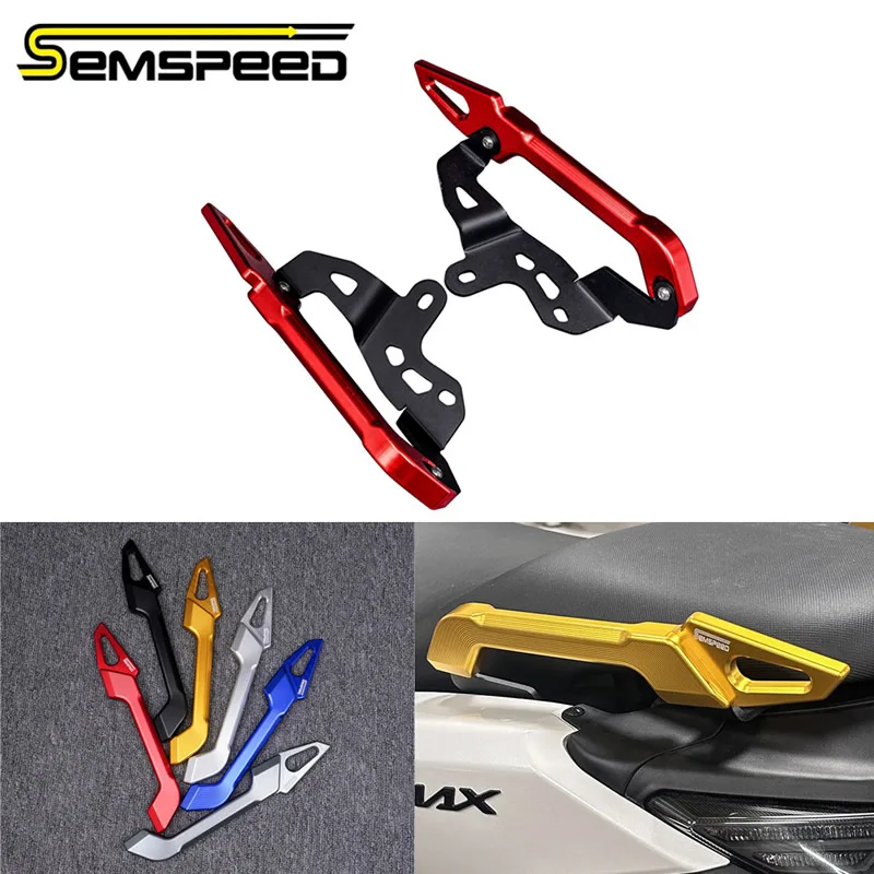 SEMSPEED الركاب الخلفي مقبض إمساك متوافق المقعد الخلفي بيلايون انتزاع السكك الحديدية بار مقابض الركاب لياماها NMAX 125 NMAX155 2025
