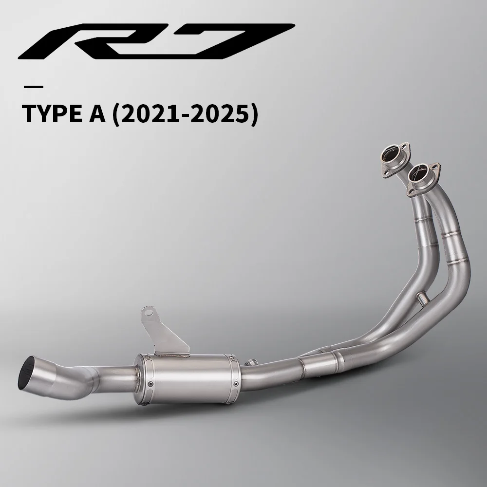 Uitlaatsysteemset van roestvrij staal voor R7 FZ07 XSR7 K10 2021-2025, geschikt voor motorfietsen, hoge prestaties, compleet.