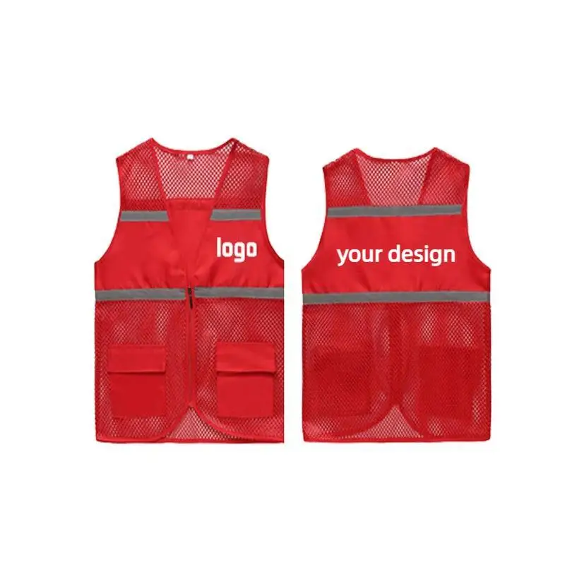 Men's Sleeveless Workwear Vest Personalized Customization Printed Logo Public Welfare Activity Grid Group Advertising Campaign