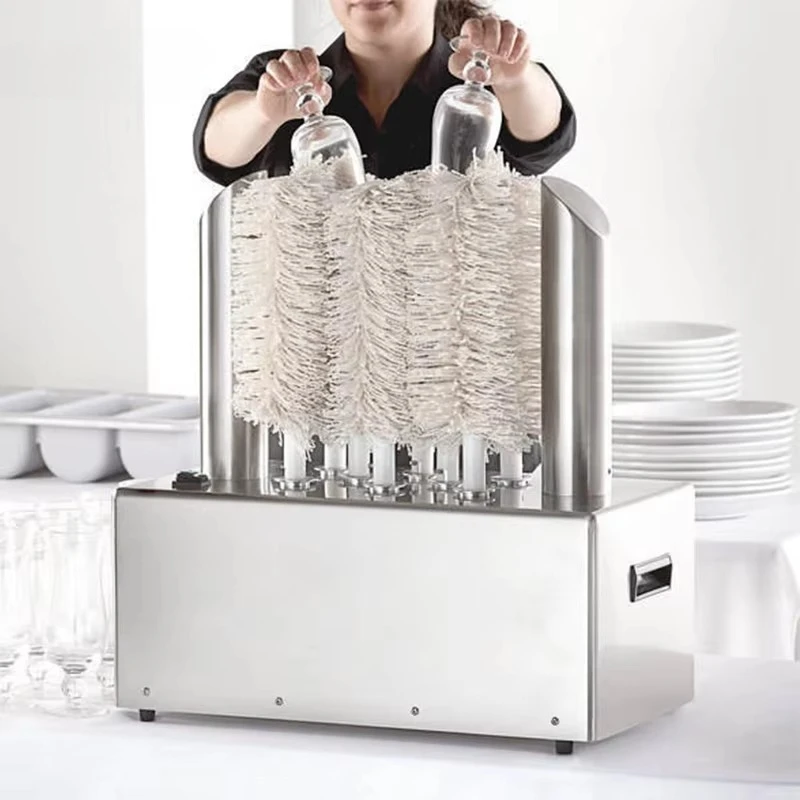 3 5 8 Heads Optional Commercial Electric Glassware Dryer Polisher Professional Wine Glass Cup Polishing Machine For Bar Restaura