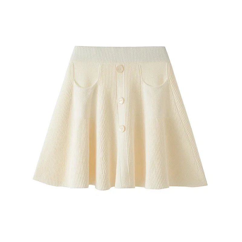 Autumn Winter Women Skirts Pockets Fashion Sexy Mini Elastic Pleated Skirts For School Girl Korean Black High Waist Skirts