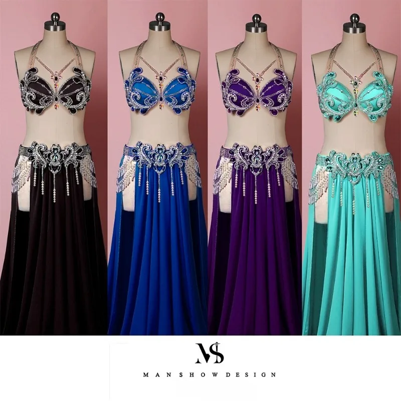 

Customized Belly Dance Costume Sexy Opening Dance Group Costume Big Skirt Oriental Dance Dress Performance Clothing Female