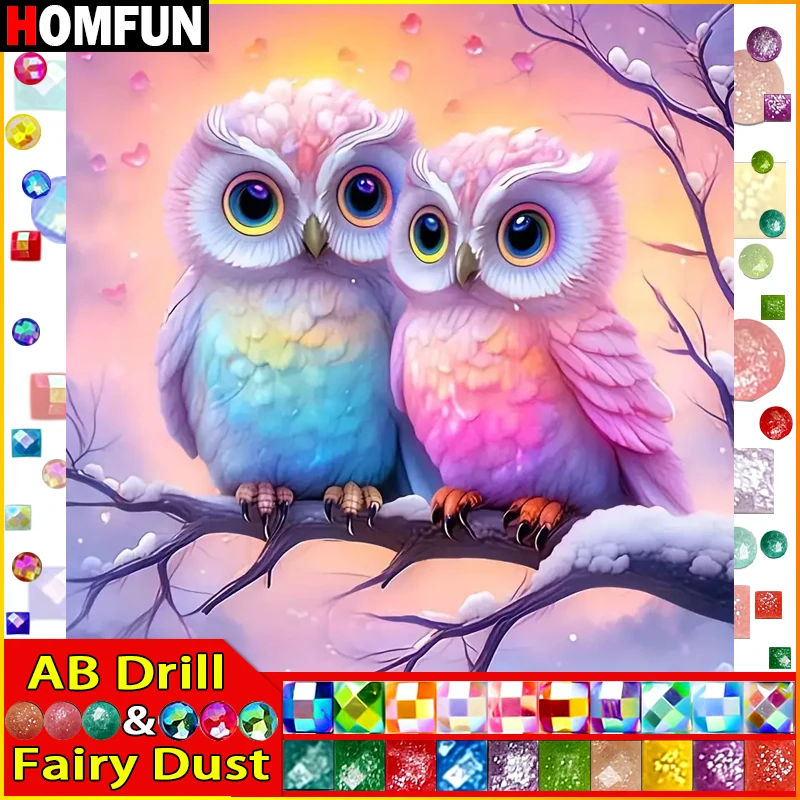 HOMFUN Fairy Dust AB Diamond Painting Full Square/Round Drill 5D DIY 