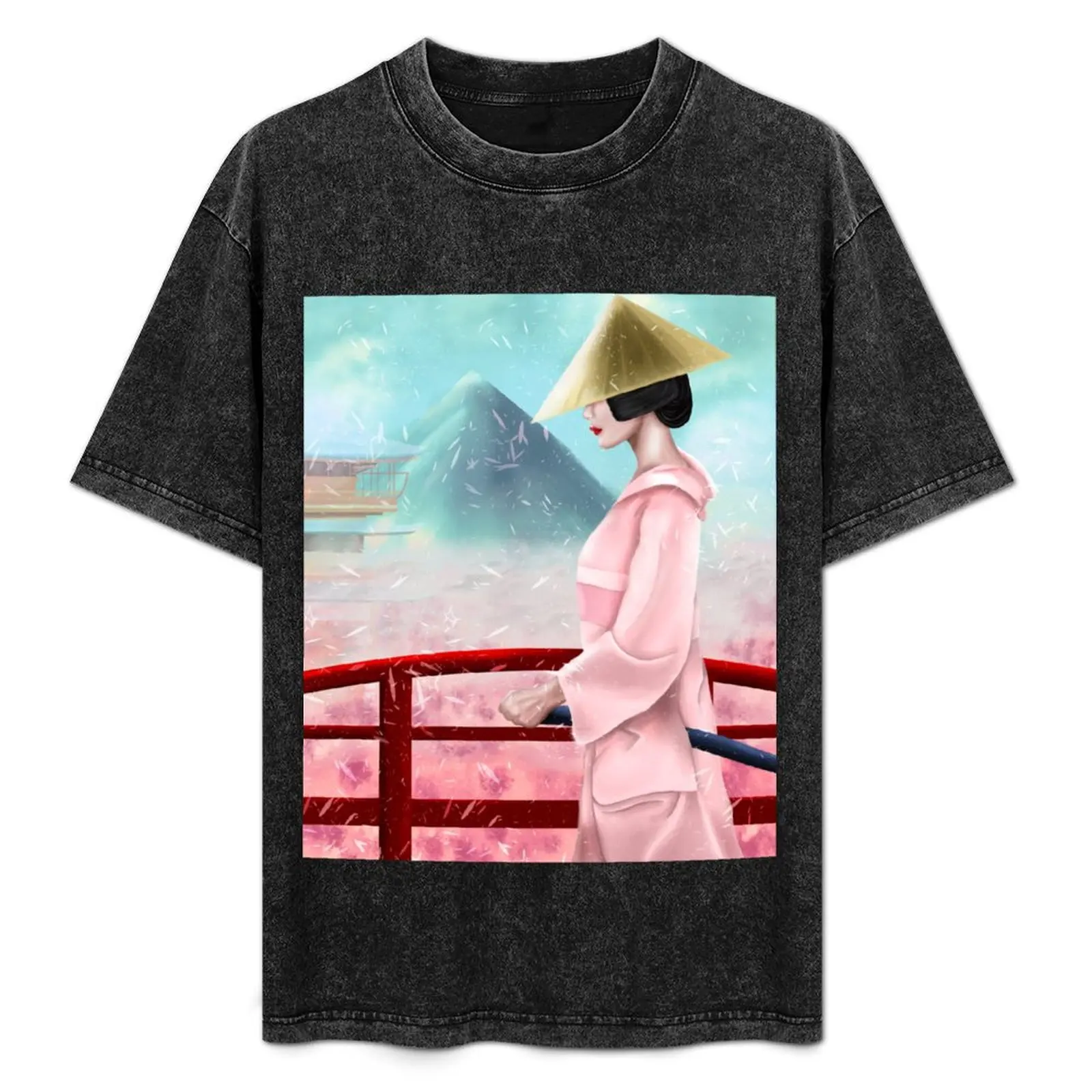 Onna-Bugeisha T-Shirt blue archive vintage anime shirt mens plain t shirts