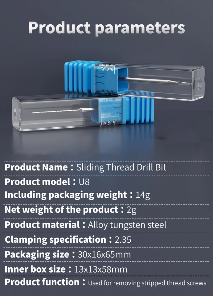 Sacabocados Deslizante para Tornillos, Extractador de Tornillos Profesional para Reparación de Placa Madre y Marco de iPhone, Herramienta de Extracción Rápida de Tornillos 6