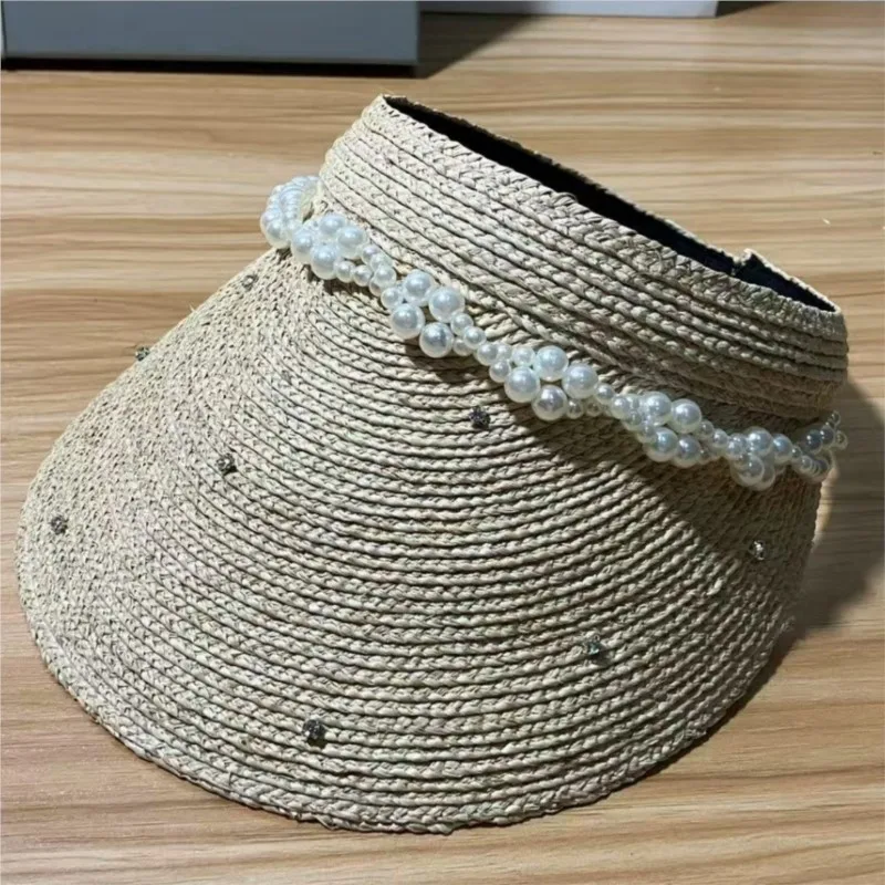 

Grass hollow top cap chain headband summer outdoor commuting hat