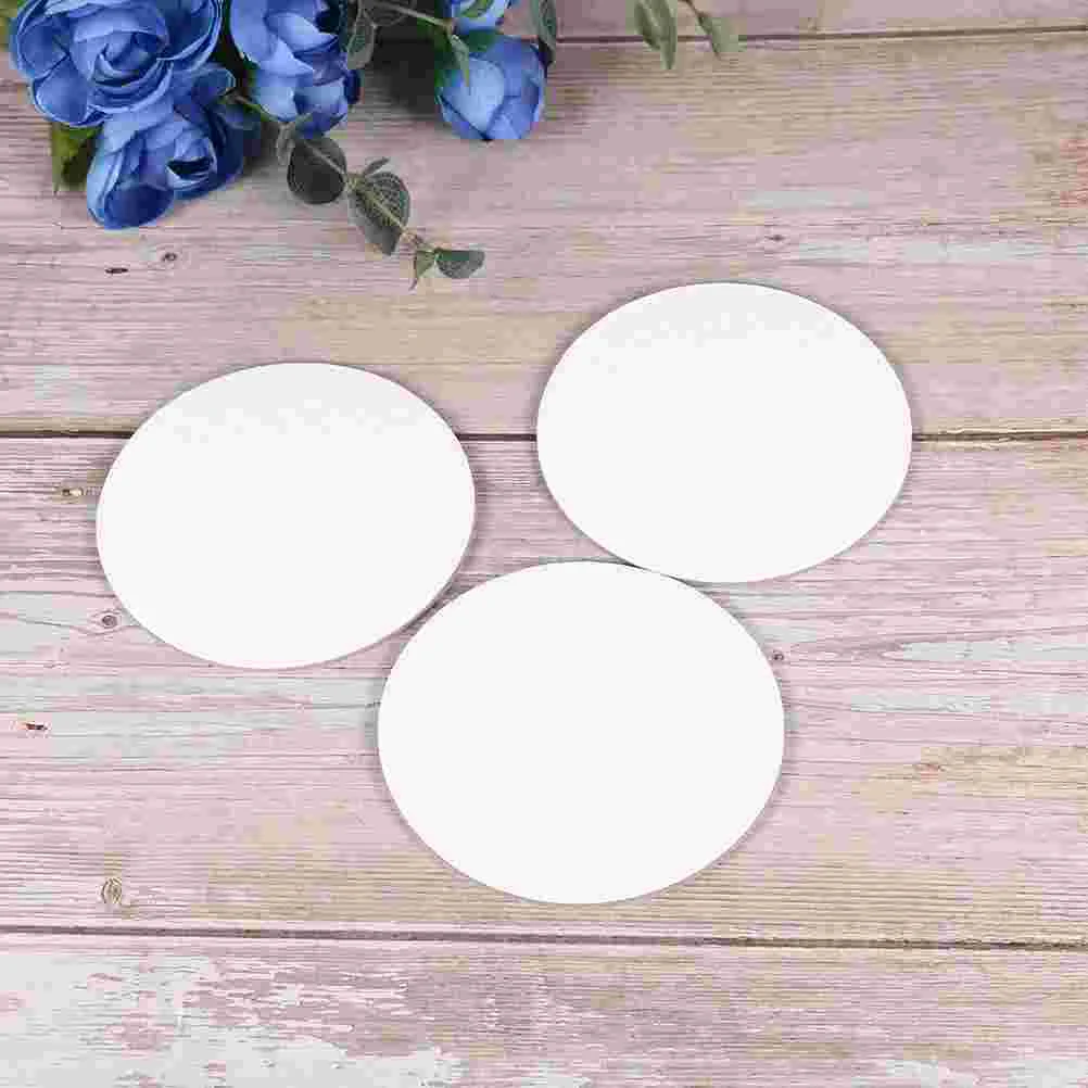 10 Pcs Canvas Round Oil Painting Board Boards for Circle 10X10CM Cardboard Tools