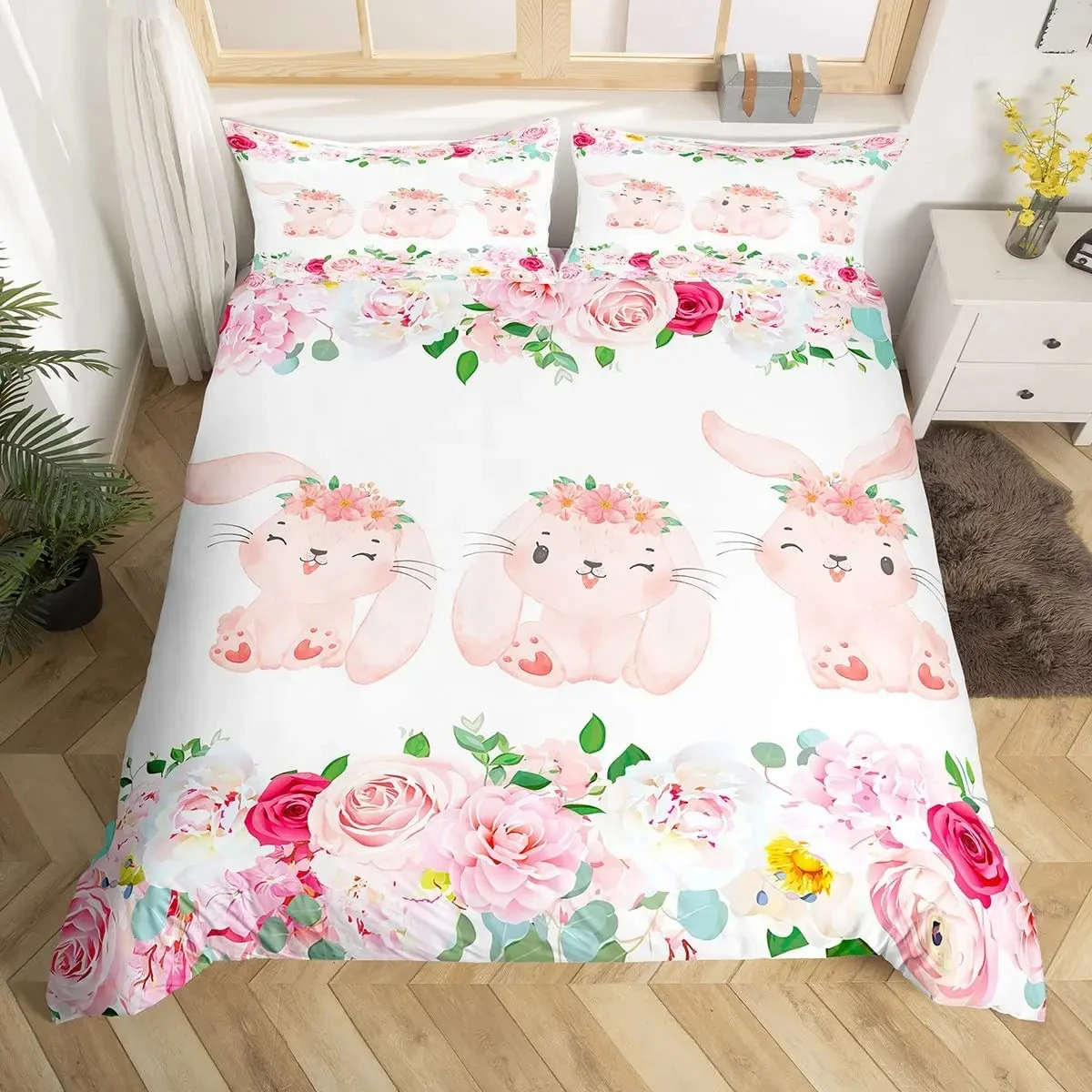 juego-de-funda-de-edredon-con-diseno-de-conejo-para-cama-individual-o-matrimonial-con-estampado-floral-colorido-de-microfibra-con-motivos-botanicos-florales-y-de-animales-de-dibujos-animados