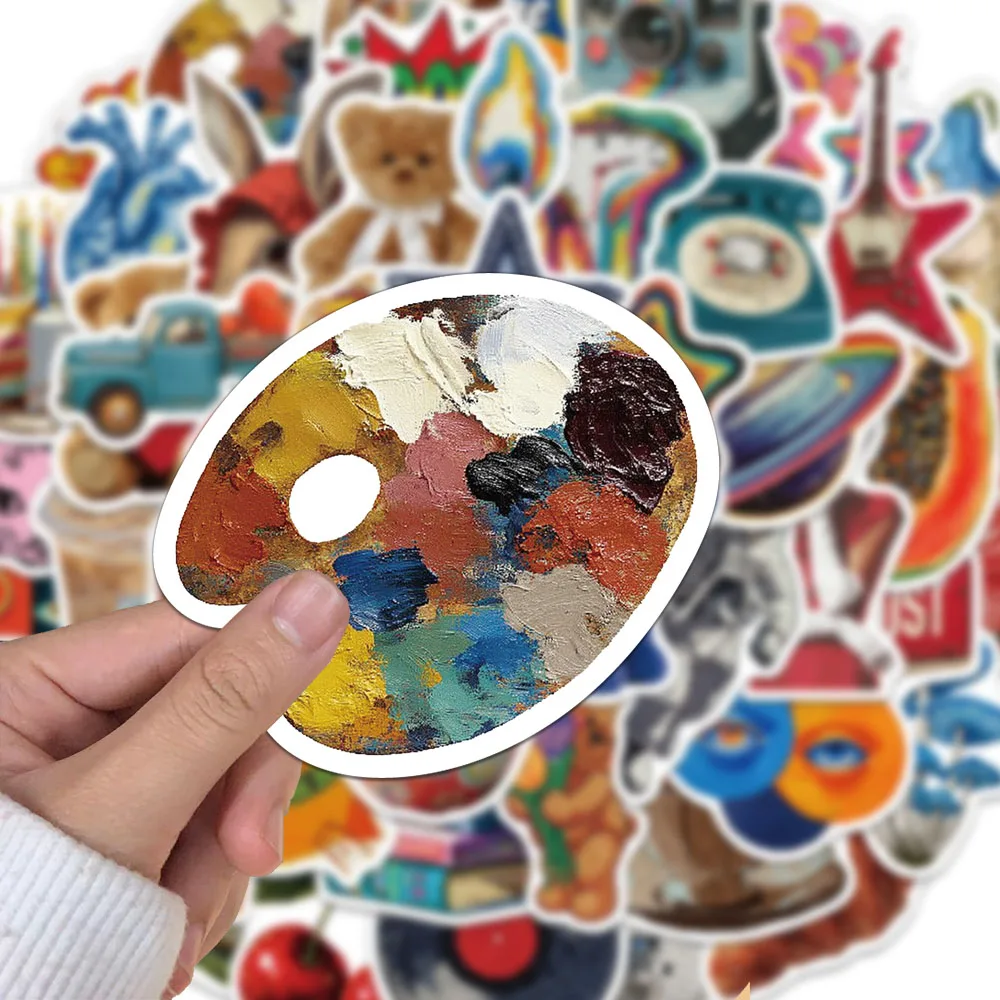 50PCS Creative Vintage Y2K Stickers, Envelope Sealing Stickers, DIY Notebook, Water Cup, Glasses Box, Phone Stickers