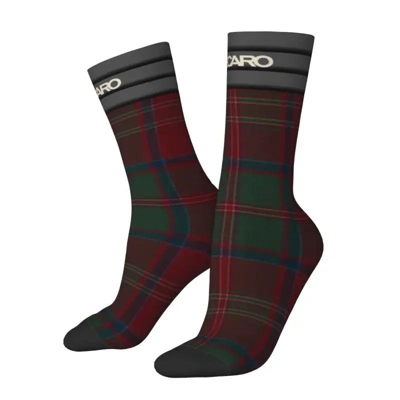 Y2K fun printing tartan plaid Recaros for men women stretchy summer autumn winter crew socks