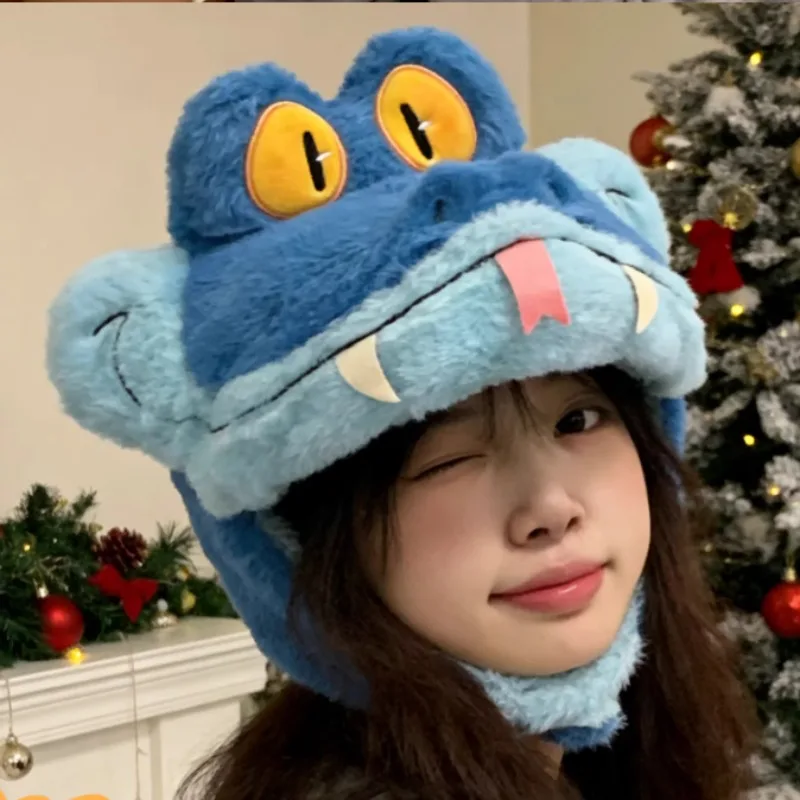 

Zootopia 2 Gary De'Snake Cosplay Winter Hat Cold Resistant Outdoor Thick Warm Soft Hat Scarf U-shaped Pillow Children Toy Gift