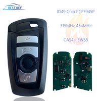 BEST KEY Car Remote Key For BMW F 3 5 7 Series X5 X6 F20 F22 F30 CAS4 CAS4+ FEM BDC 315 434 868 Mhz ID49 PCF7945 Promixity Key