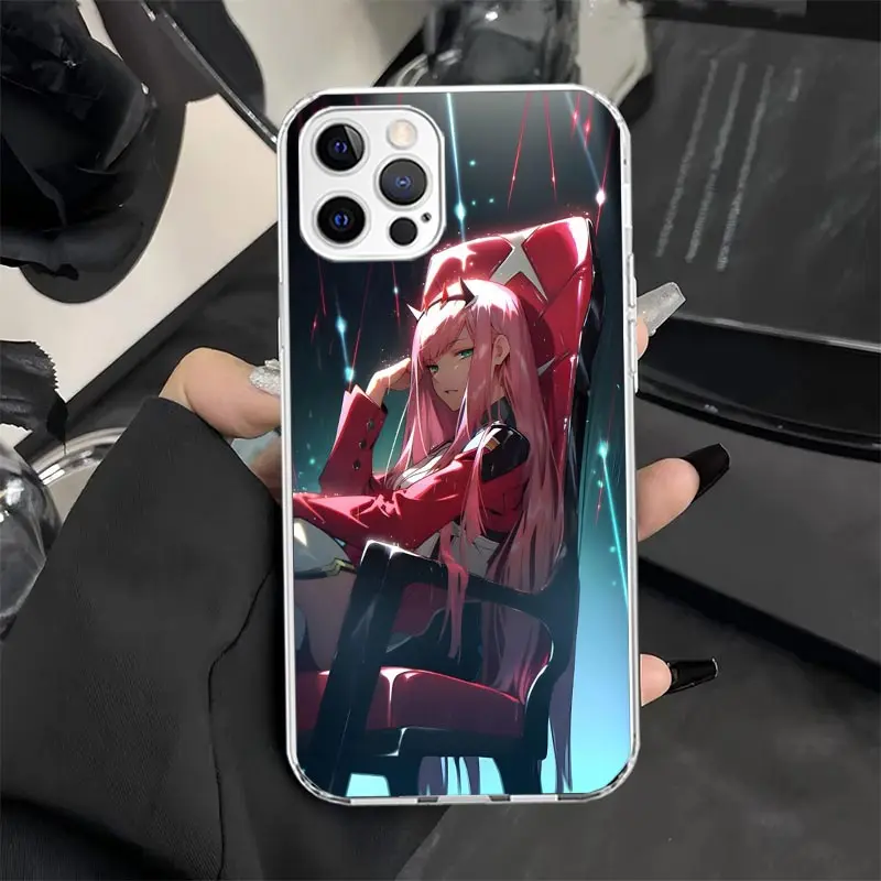 Darling In The FranXX Anime Phone Case Cover for iPhone 16 15 14 Plus 13 12 Mini 11 Pro Max X XS XR 7 8 + SE Apple Soft Shockpro