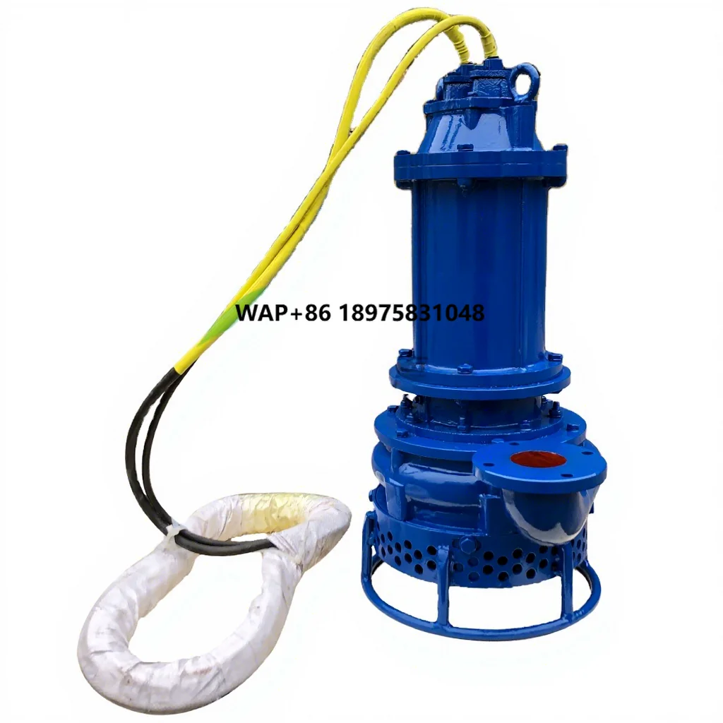 Industrial centrifugal hydraulic dredging slurry pump with agitator for hydraulic power applications