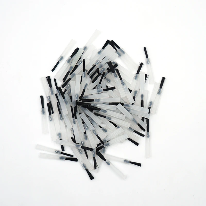 

Зубные щетки-аппликаторы с композитными насадками и сменными щетинками, а также медицинские тампоны-аппликаторы для зуботехнических лабораторий с ручками