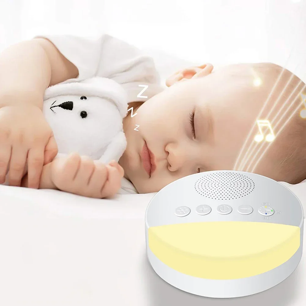 

Rechargeable White Noise Machine for Baby & Kids Sleep Machine Babies Relax Toy Soothing Sounds & Timed Shutdown