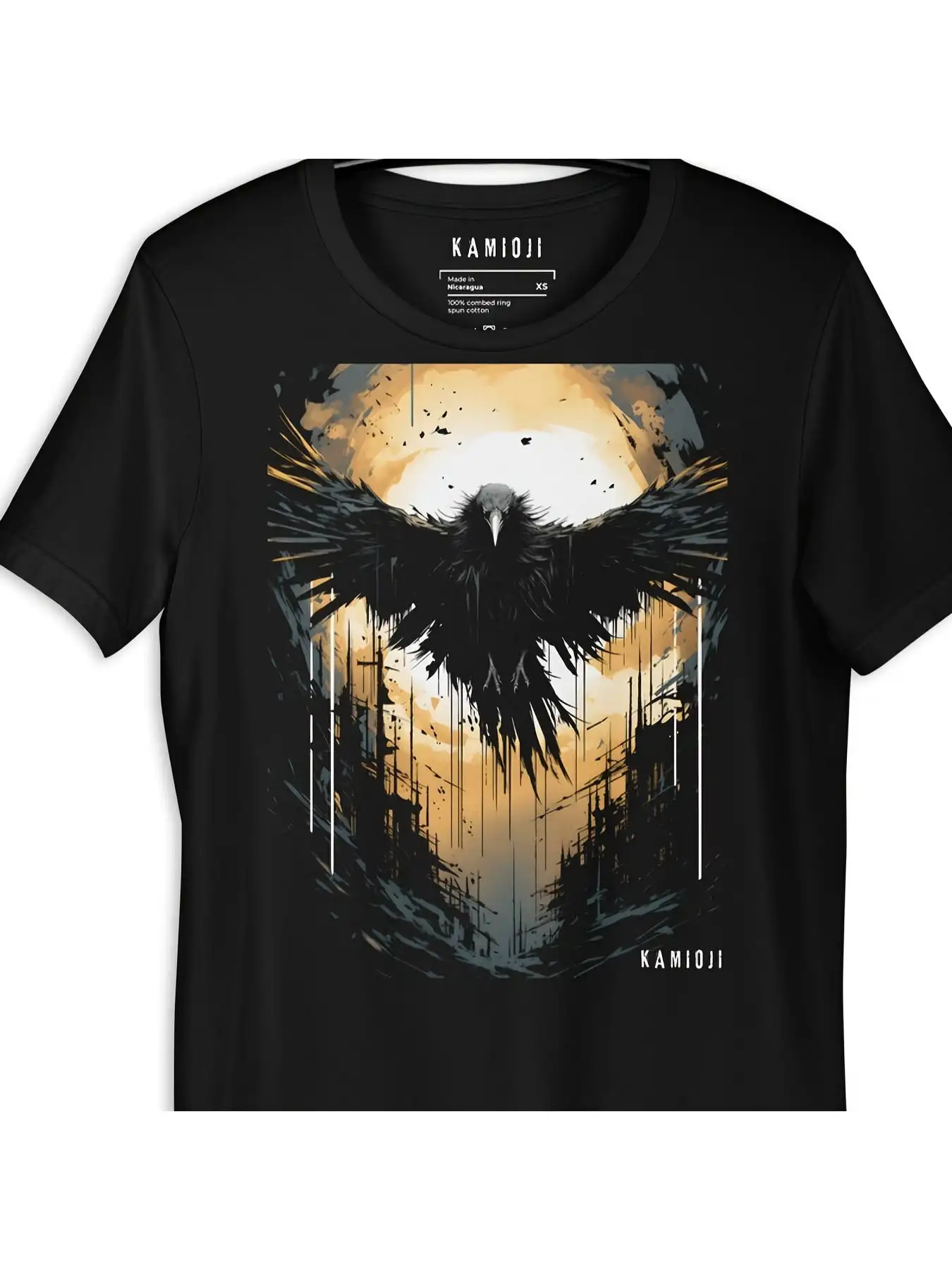 Men's Gothic Crow Raven Graphic Art Short Sleeve T-Shirt