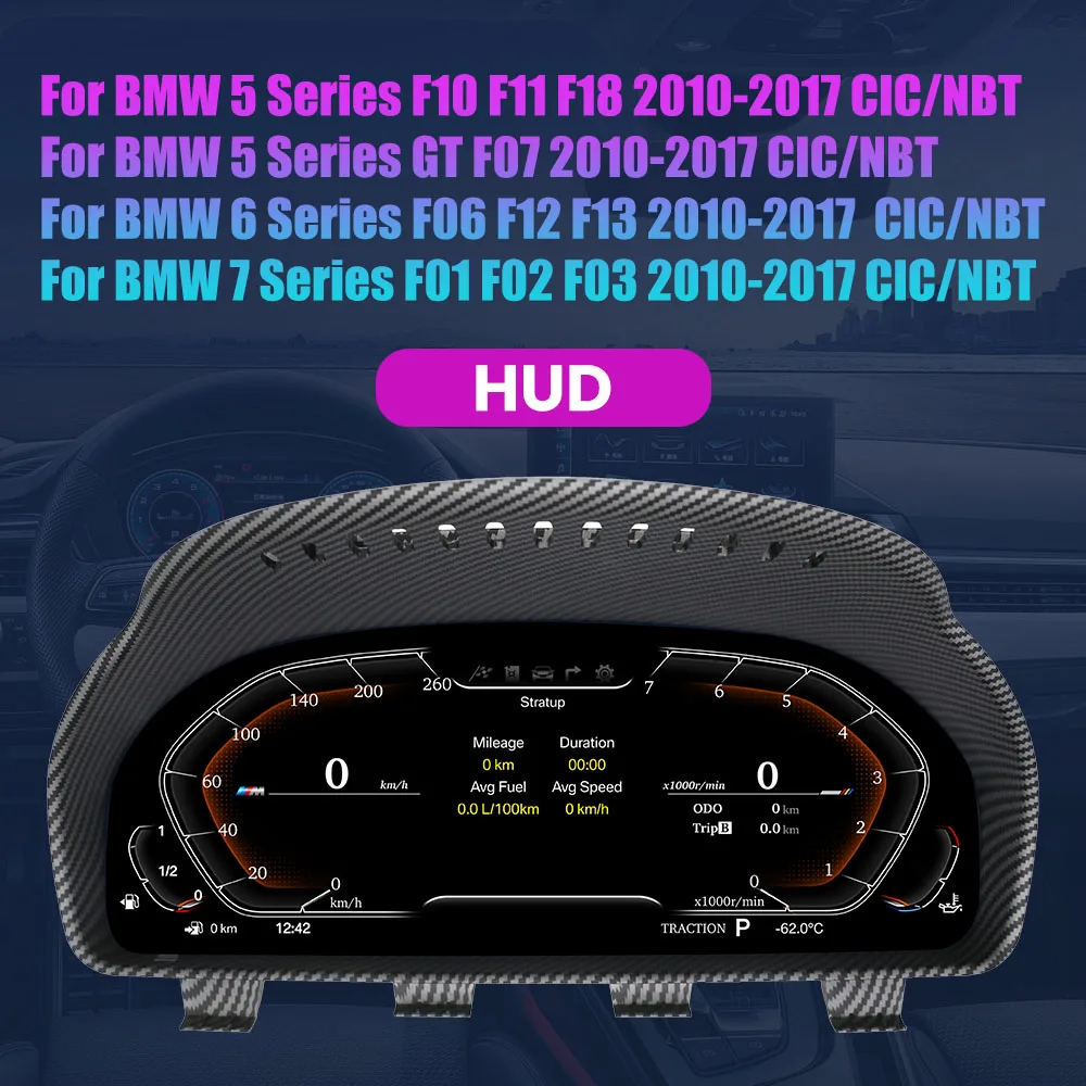 12.3Inch Car LCD Digital Dashboard Cluster for BMW 5 6 7 Series F01 F02 F03 F06 F10 Instrument Panel Speedometer Virtual Cockpit