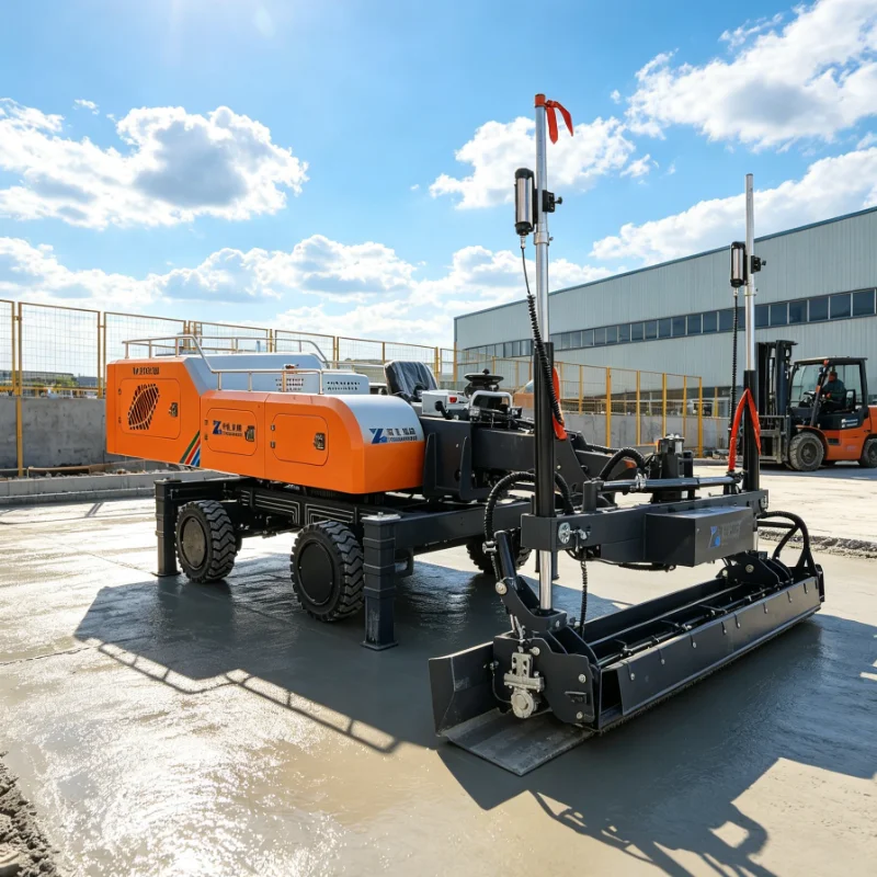 Customized Floor Leveling Machine Laser Guided Screed Vibratory Concrete Finishing Ride On Screed for Large Area Paving