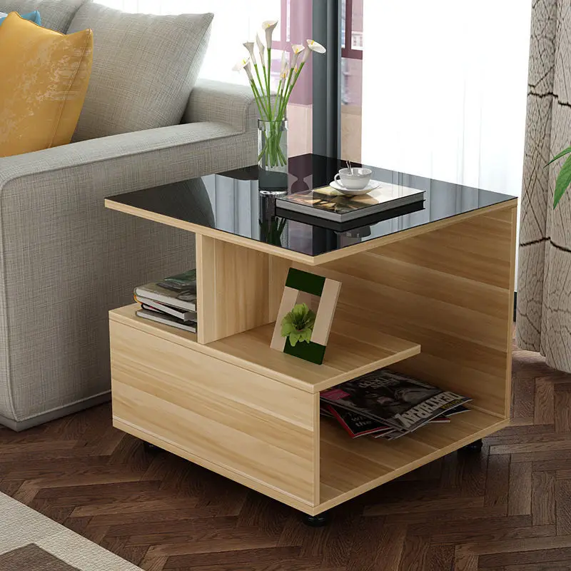 table d'angle latérale canapé mobile petite table basse