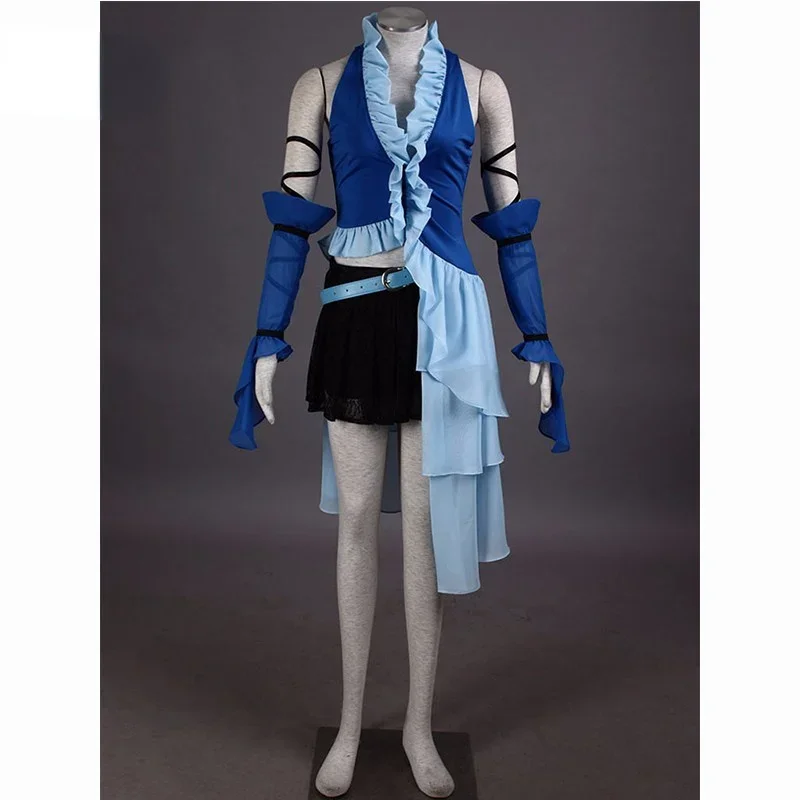 

Anime Game Final Fantasy Ruffles Mesh PU Halloween Cosplay Costumes