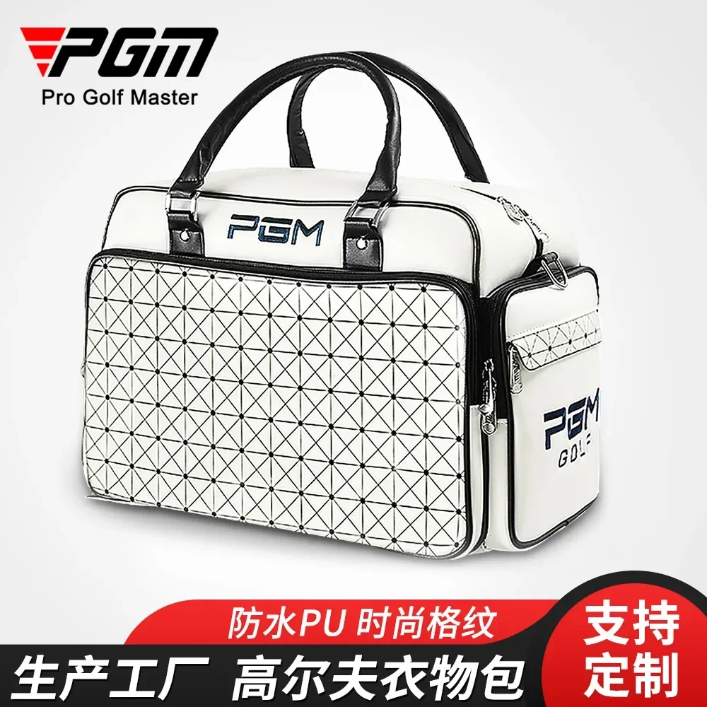 PGM Golf Bags Large Capacity Leather Golf Clothing Bags Waterproof Golf Shoes Bag Double Layer Sports Handbags YWB016